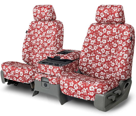 Toyota Venza neo-hawaiian custom seat covers in full red pattern