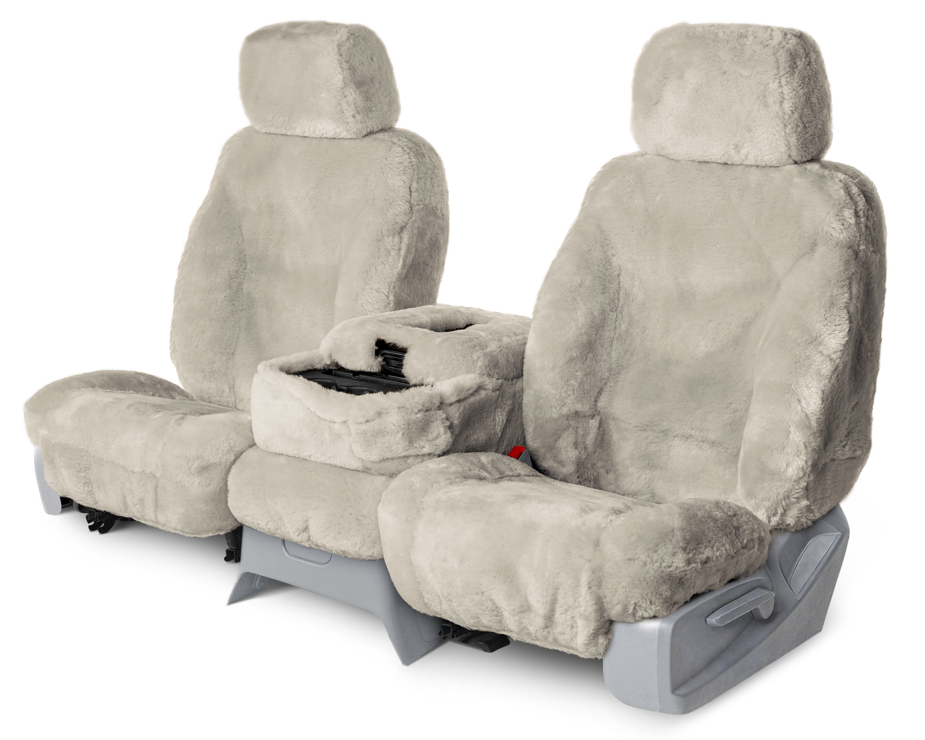 Grey sheepskin seat covers online
