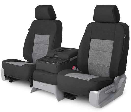 Volkswagen Routan tweed custom seat covers in outer black, inner grey