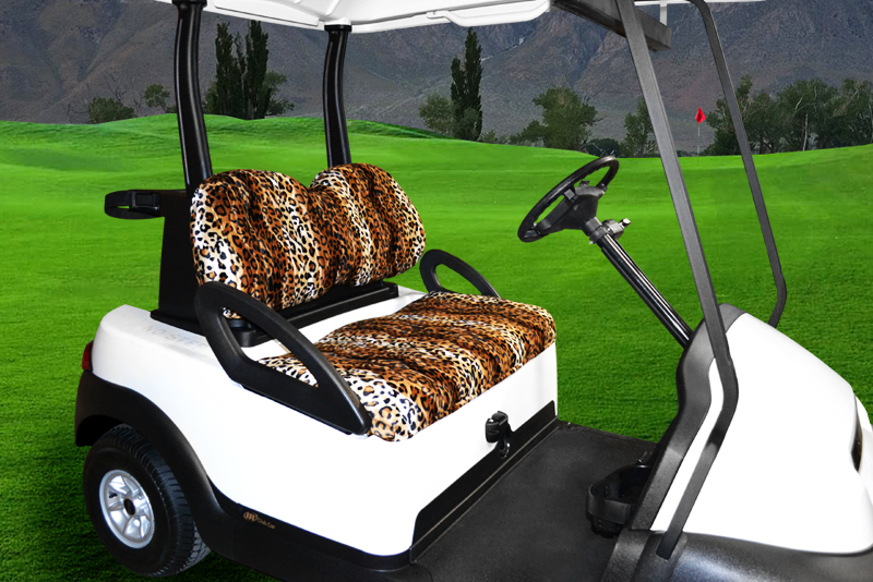 leopard golf buggy