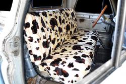 Chevy Pickup Brown Cow Velour Seat Seat Covers