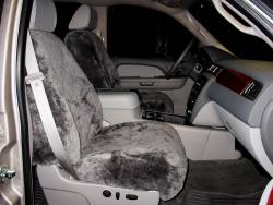 Chevy Silverado Pewter Genuine Sheepskin Seat Seat Covers